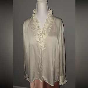 Bare page 100% silk vintage blouse